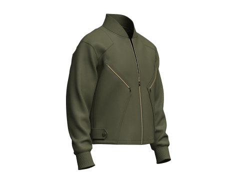 Mens Bomber Jacket 3D Model