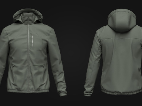 Mens Wind Jacket 3Dモデル