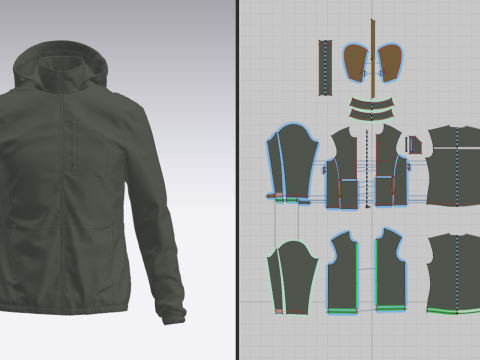 Mens Wind Jacket 3D Model
