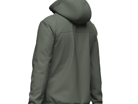 Mens Wind Jacket 3D Model