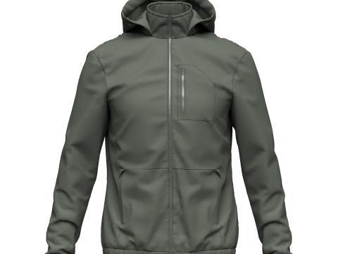 Mens Wind Jacket 3D Model