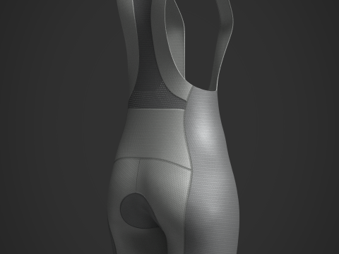 Womens Cycling Bib Shorts 3D Model