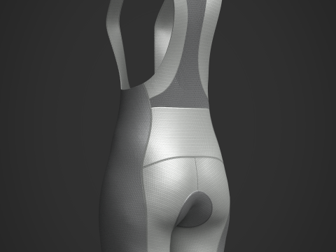 Womens Cycling Bib Shorts 3D Model