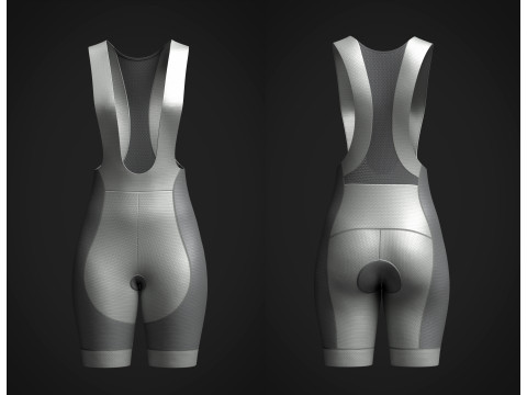 Womens Cycling Bib Shorts 3Dモデル
