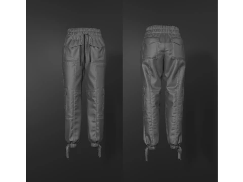 Cal&ccedil;a de nylon feminina Modelo 3D