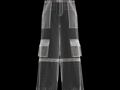 Unisex Oversized Pant Modelo 3D