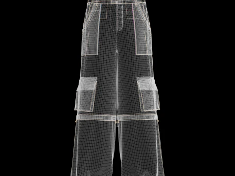 Unisex Oversized Pant 3D Model
