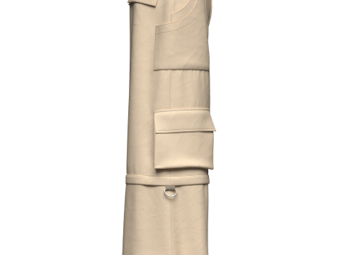 Unisex Oversized Pant Modelo 3D