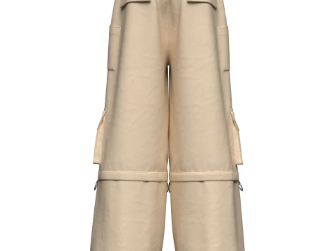 Unisex Oversized Pant 3D Model