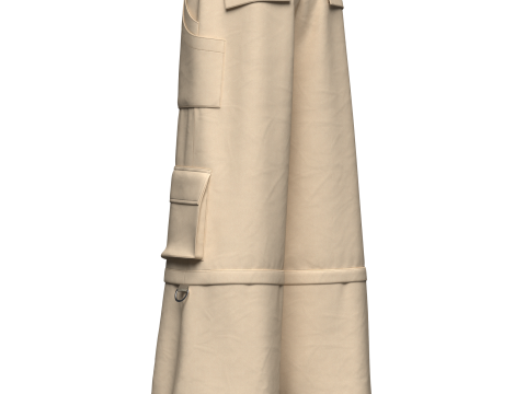Unisex Oversized Pant Modelo 3D