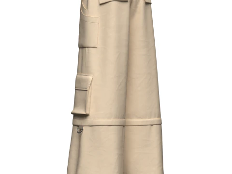 Unisex Oversized Pant 3D Model