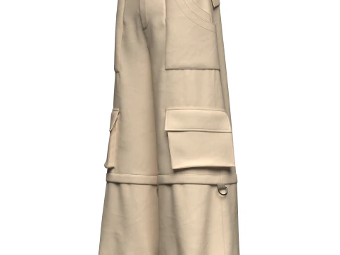 Unisex Oversized Pant 3D Model