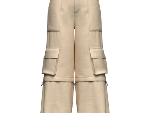 Unisex Oversized Pant 3D Model