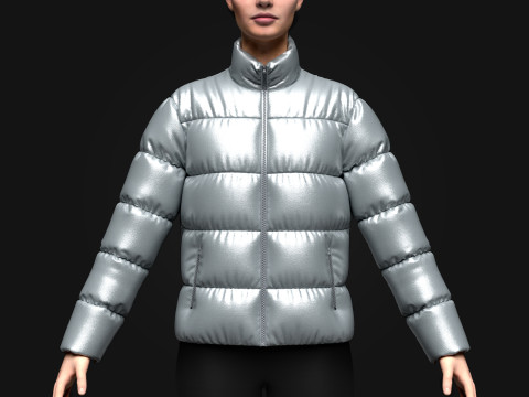 Womens Puffer Jacket 3Dモデル