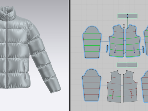 Womens Puffer Jacket 3D 모델