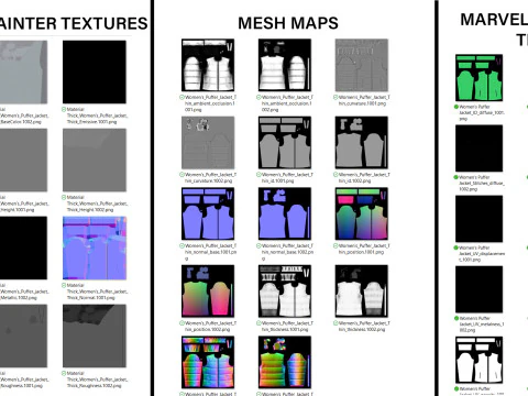 Jaqueta feminina baiacu Modelo 3D