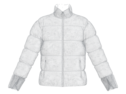 Womens Puffer Jacket 3D 모델