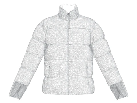 Jaqueta feminina baiacu Modelo 3D