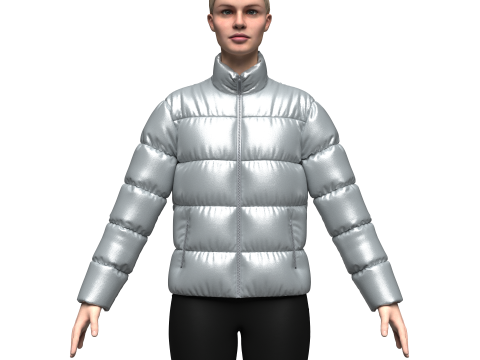 Womens Puffer Jacket 3D 모델