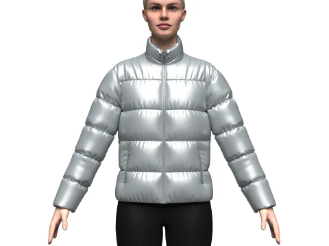 Jaqueta feminina baiacu Modelo 3D