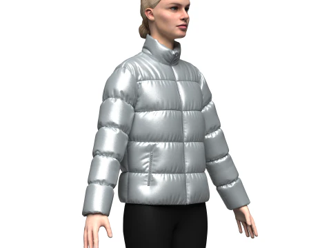 Jaqueta feminina baiacu Modelo 3D