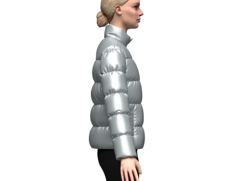 Jaqueta feminina baiacu Modelo 3D