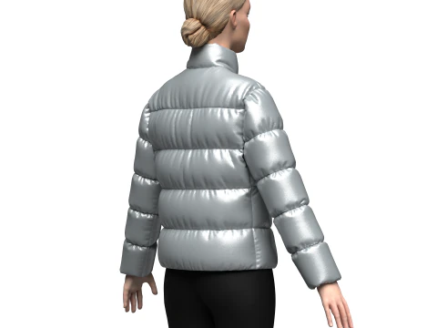 Jaqueta feminina baiacu Modelo 3D