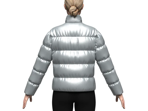 Jaqueta feminina baiacu Modelo 3D