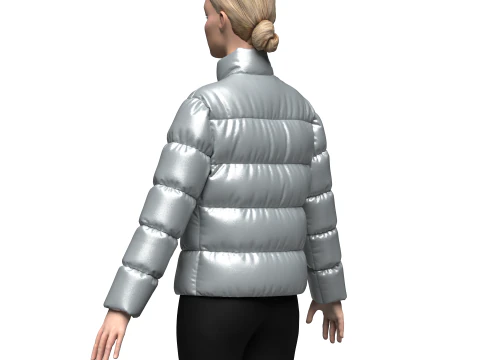 Jaqueta feminina baiacu Modelo 3D