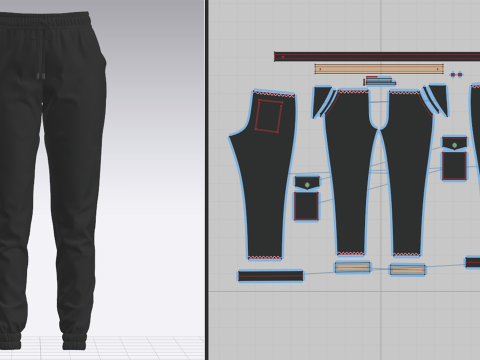 Womens Jogger Modelo 3D