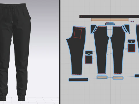 Womens Jogger 3D Model