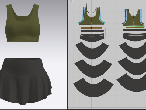 Womens Sports Wear 3D 模型