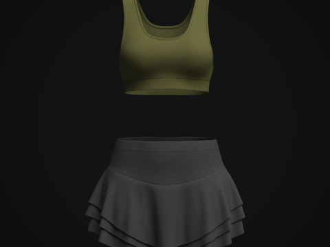 Womens Sports Wear 3D 模型