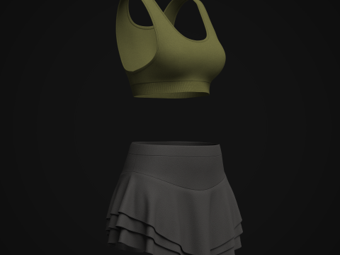 Womens Sports Wear 3D 模型
