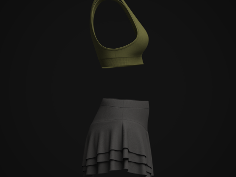 Womens Sports Wear 3D 模型