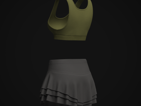 Womens Sports Wear 3D 模型