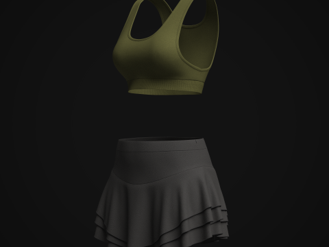 Womens Sports Wear 3D 模型