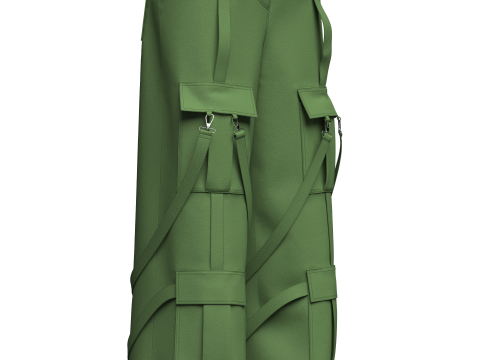 Womens Street Style Cargo Pant 3D 모델