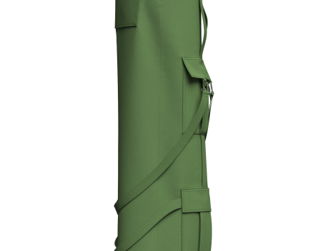 Womens Street Style Cargo Pant 3D 모델