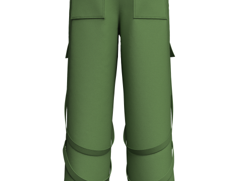 Womens Street Style Cargo Pant 3D 모델