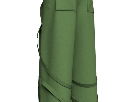 Womens Street Style Cargo Pant 3D 모델