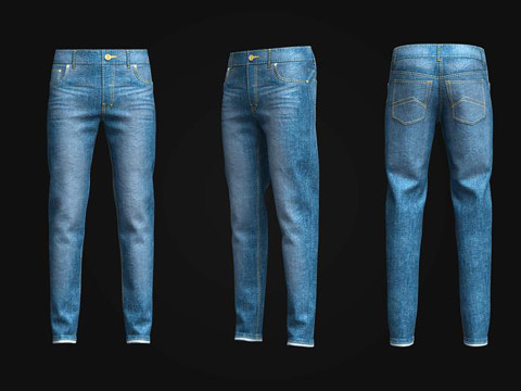 Mens Denim Pant 3Dモデル