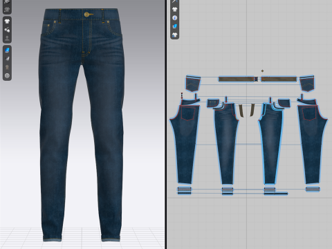 Mens Denim Pant 3D Model