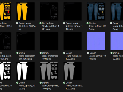 Mens Denim Pant 3D Model