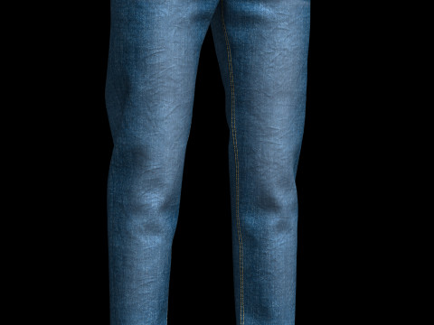 Mens Winter Outfit Bomber Jacket Sweatshirt Jeans Modelo 3D