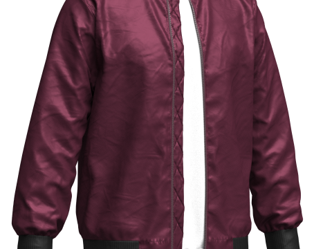 Mens Winter Outfit Bomber Jacket Sweatshirt Jeans Modelo 3D