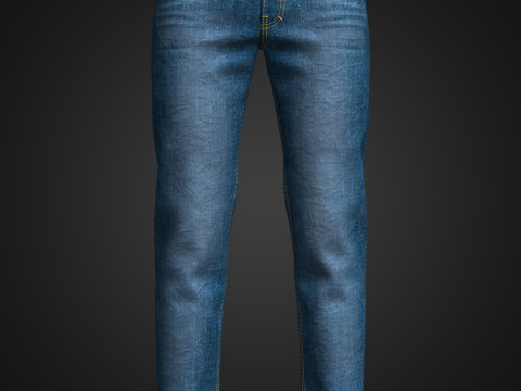 Mens Winter Outfit Bomber Jacket Sweatshirt Jeans Modelo 3D