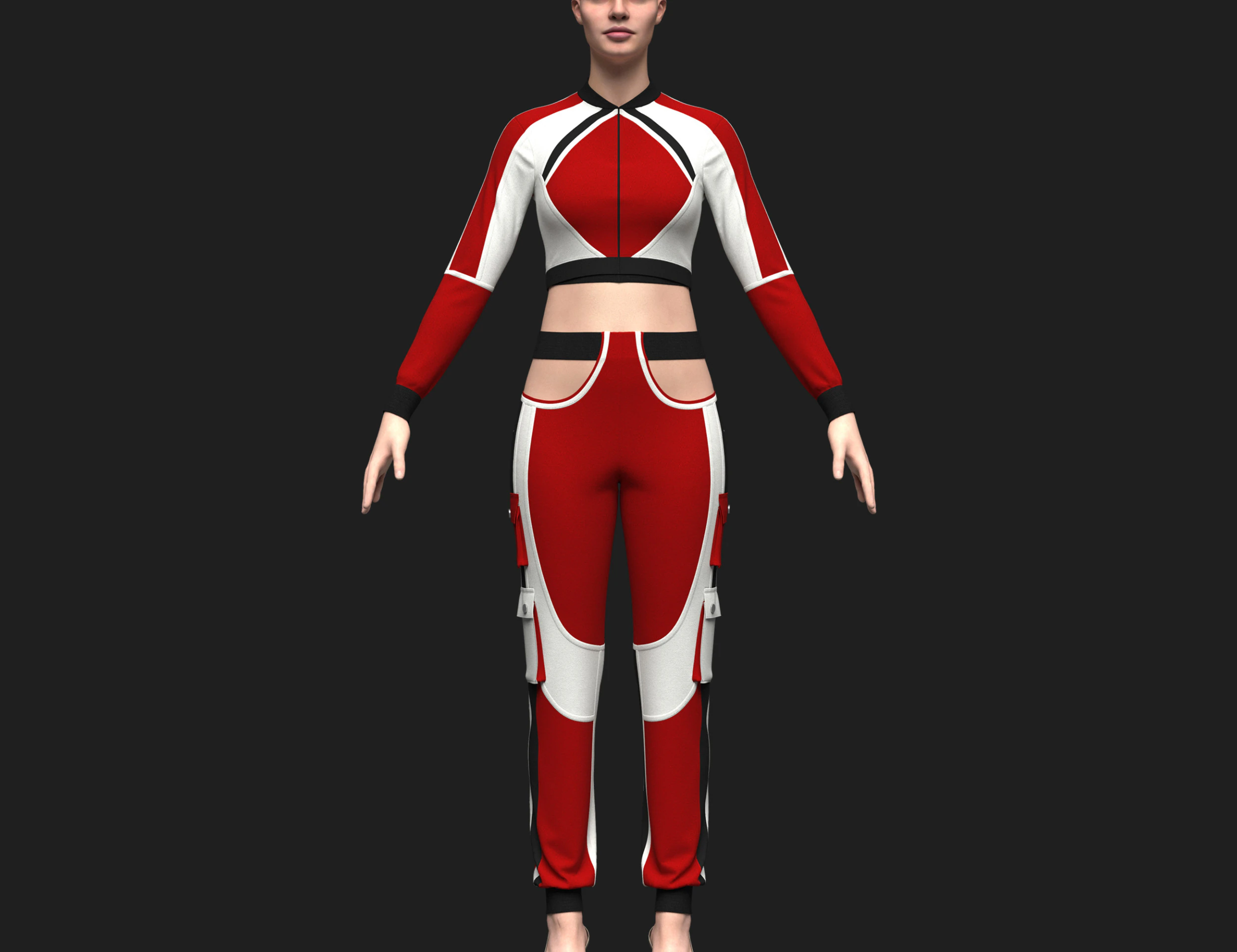 Roupa urbana feminina Modelo 3D .c4d .max .obj .3ds .fbx .stl .blend 
