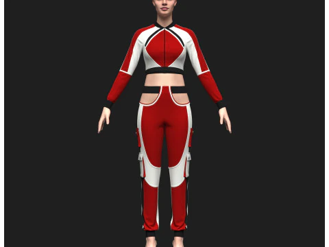 Womens Streetwear Outfit 3D Model