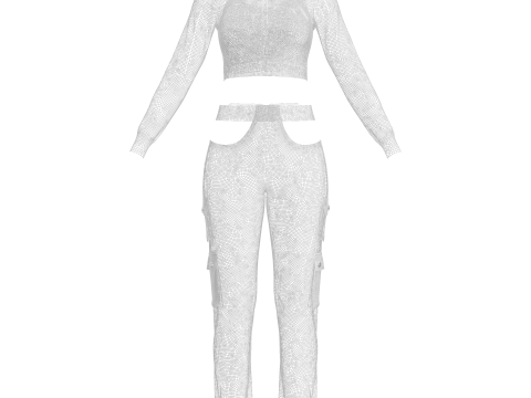 Womens Streetwear Outfit 3D-Modell